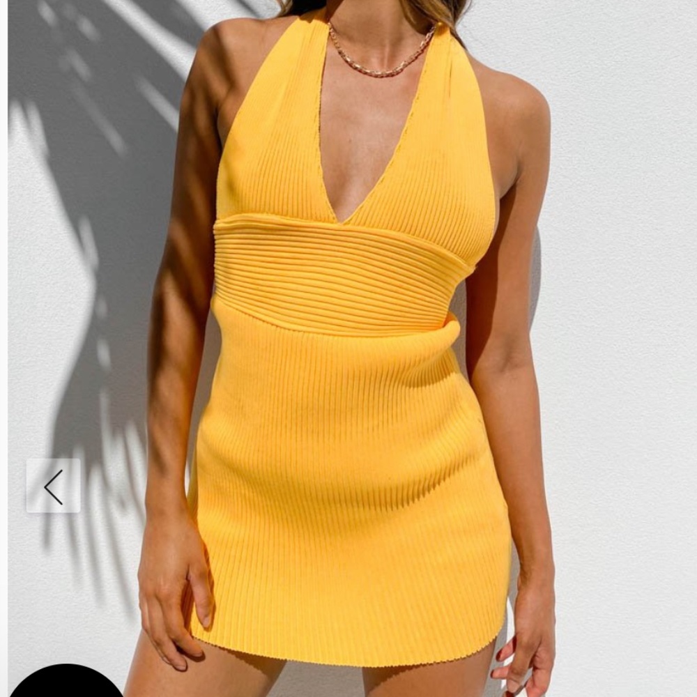 NWT Beginning Boutique Yellow Dress